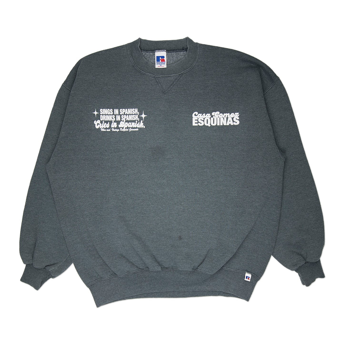 Gray "Cries in Spanish" Crew (XL)
