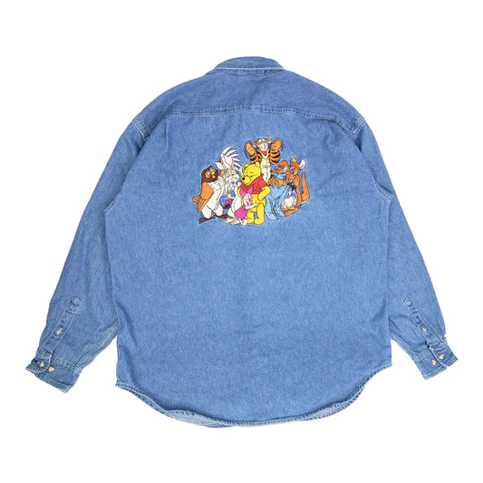 90's Pooh & Friends Denim Button Up (L)