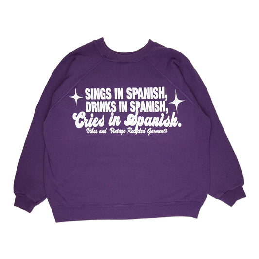 Purple "Cries in Spanish" Crew (L)