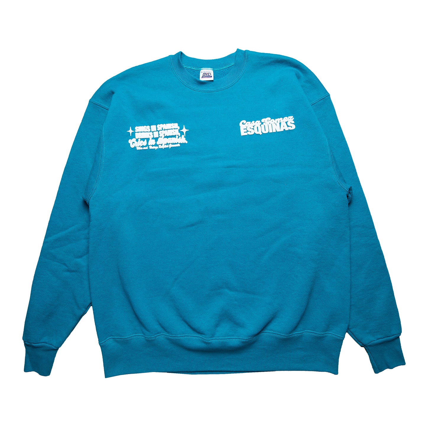 Turquoise Cries in Spanish Crew (XL)