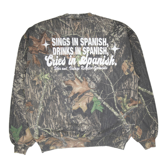 Camo "Cries in Spanish" Crew (L)