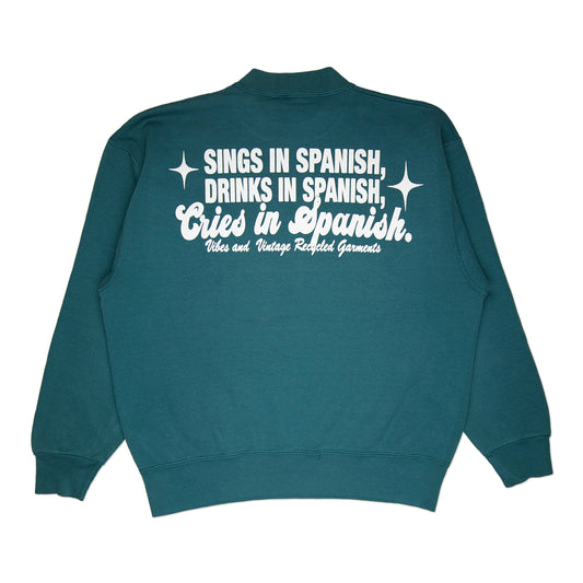 Dark Turquoise "Cries in Spanish" Crew (L)