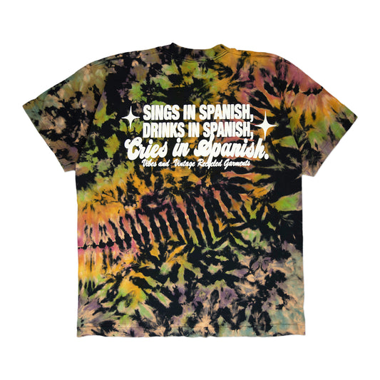 Tie Dye "Cries in Spanish" Crew (XL)