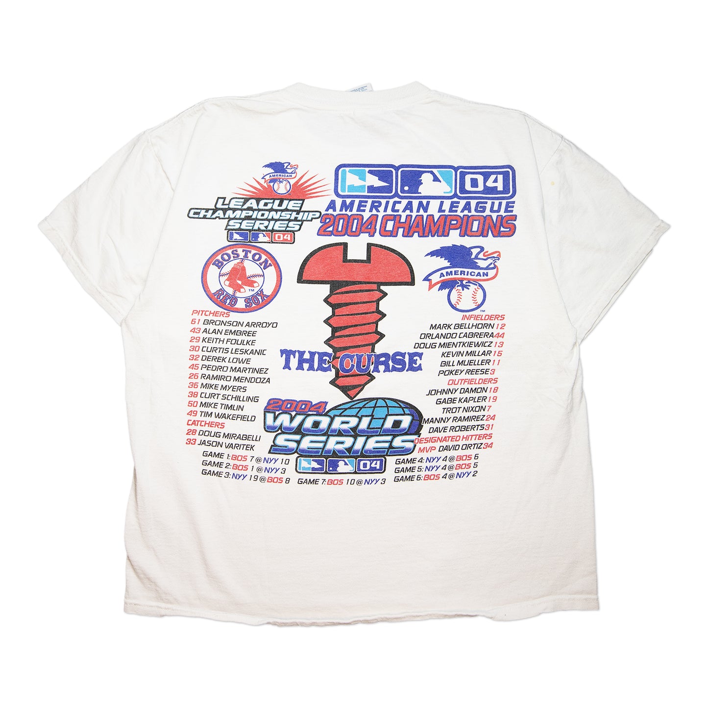 04' Red Sox "Screw Job" Tee (L)