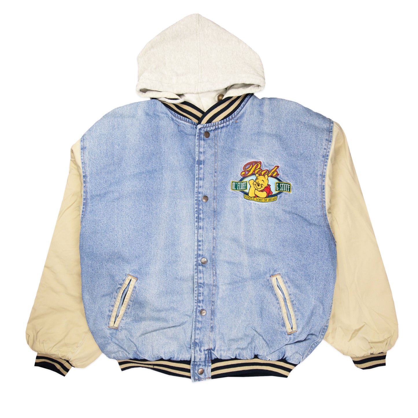 90's Pooh Denim Hooded Jacket (XL)