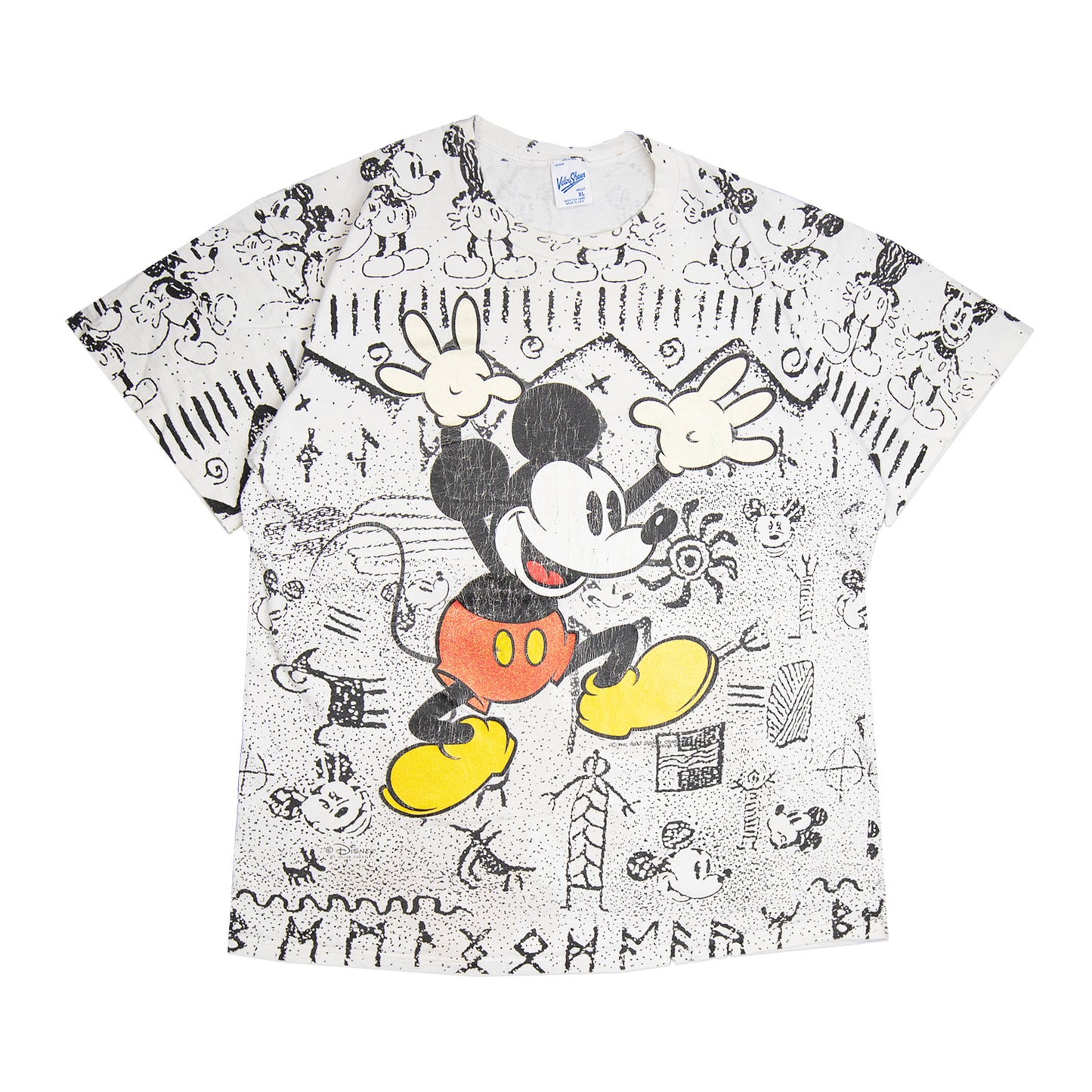 90's Mickey AOP Graphic Shirt