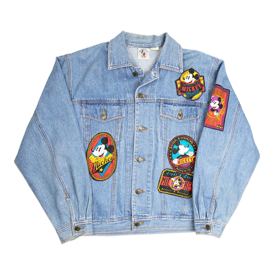 90's Multi-Patch Disney Denim Jacket