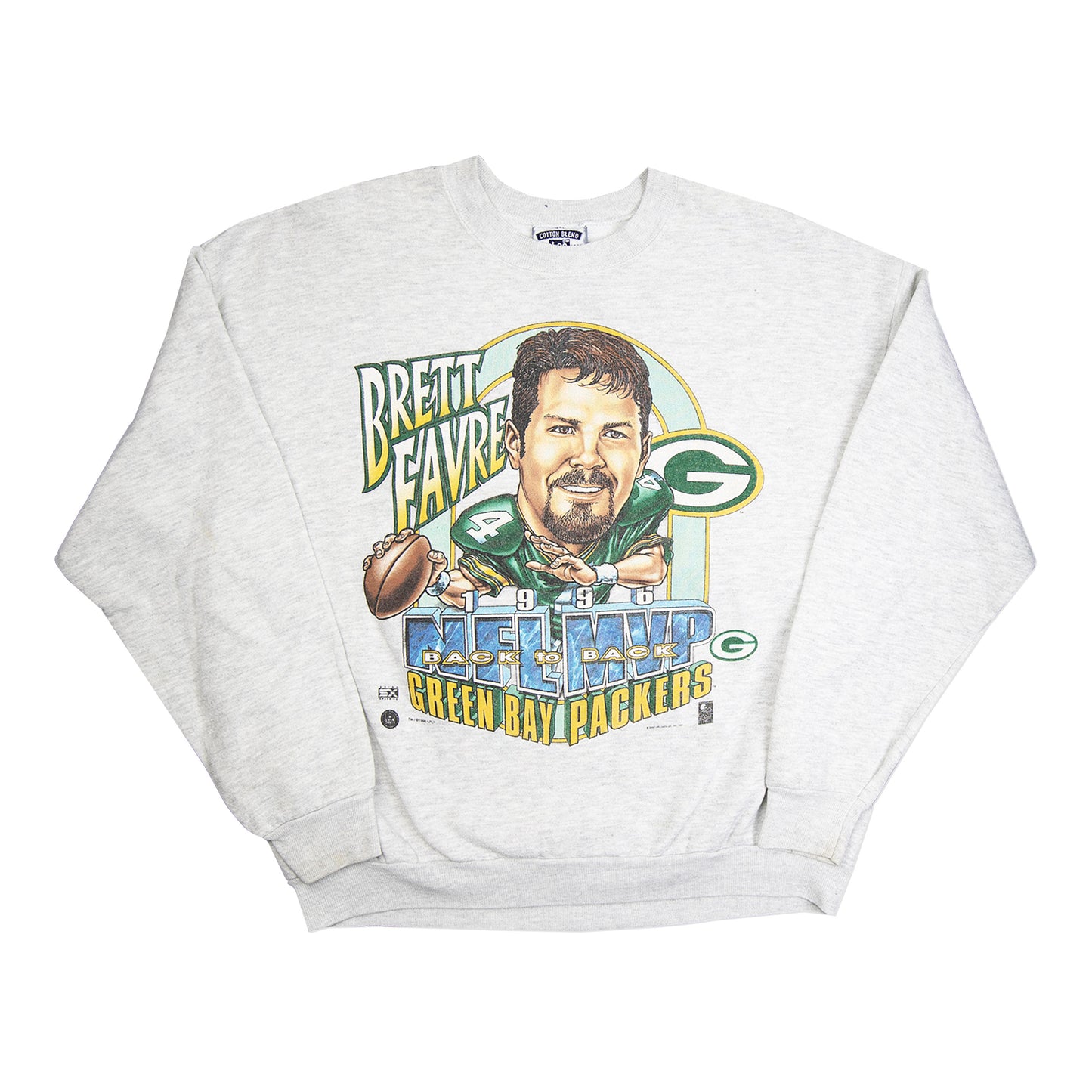 96' Brett Favre Packers Caricature Graphic Crewneck