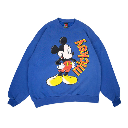 90's Blue Mickey Crew