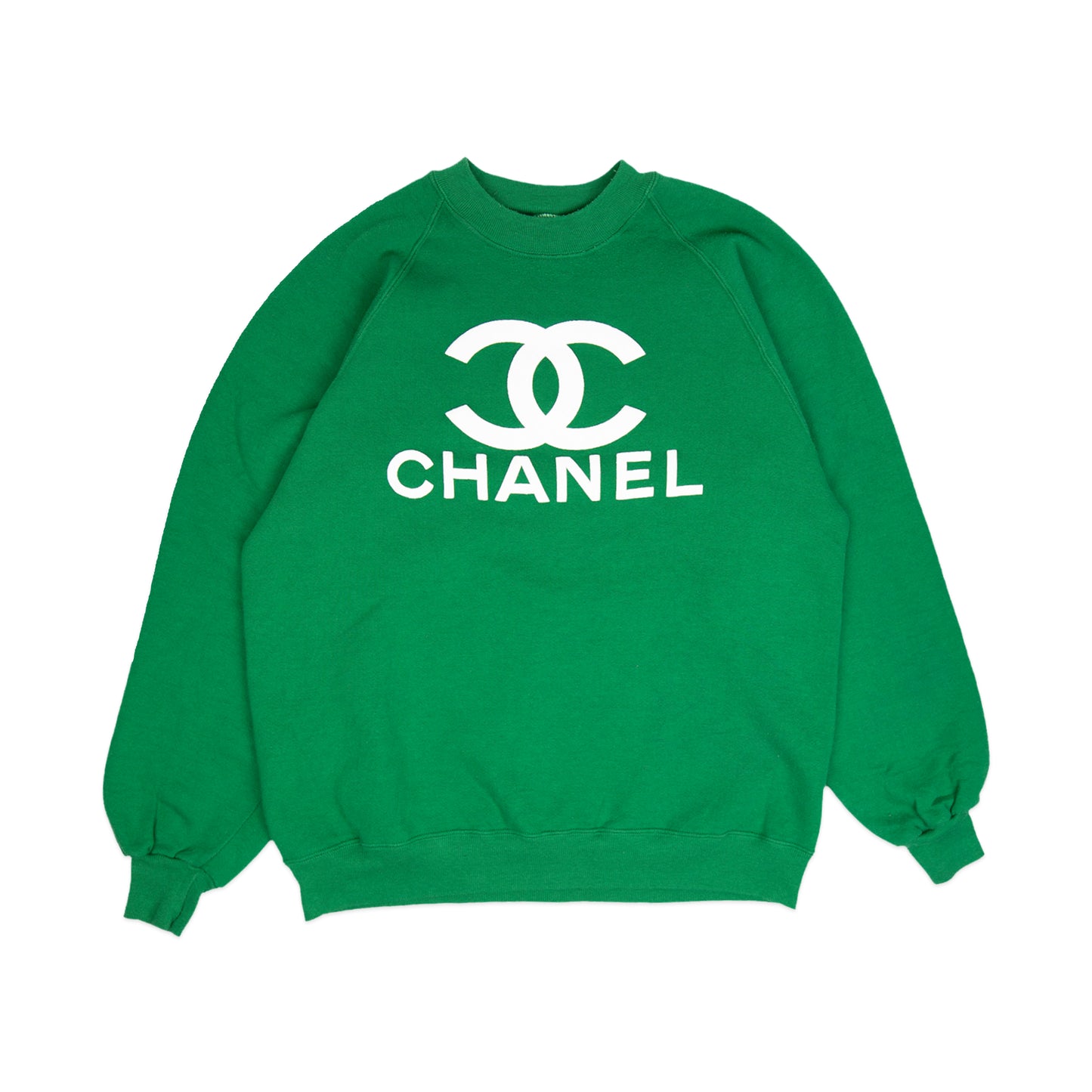 90's Green Puffprint Chanel Crew (XL)