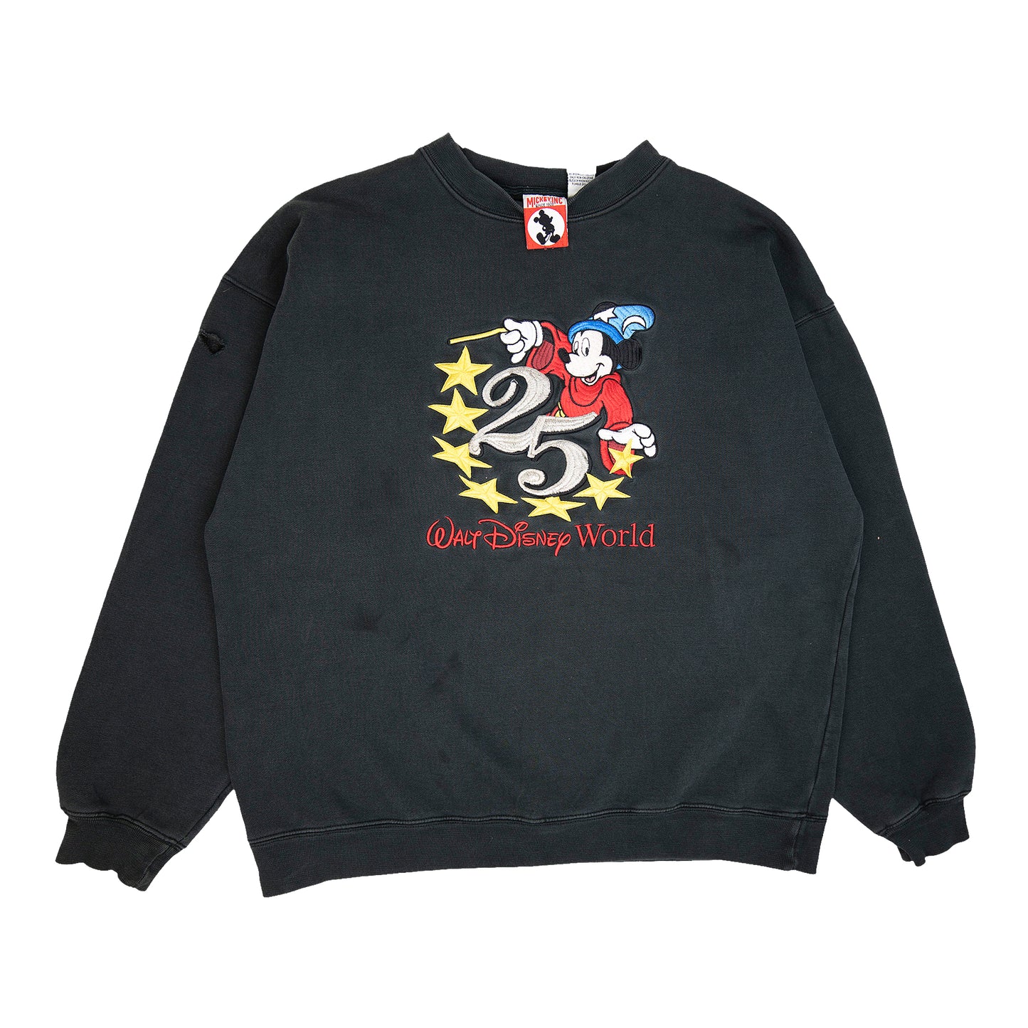 96' 25th Embroidered Mickey Crew (L)