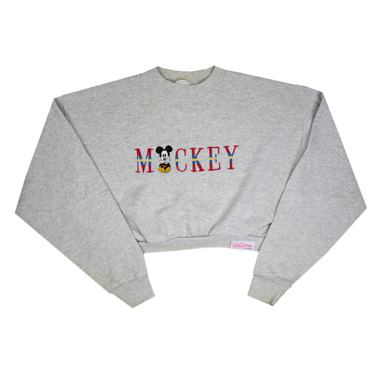 Cropped Embroidered Mickey Crew (M)